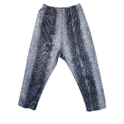 Női S-es kígyómintás szürke capri leggings