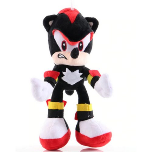 28 cm-es fekete plüss figura - Sonic - ÚJ