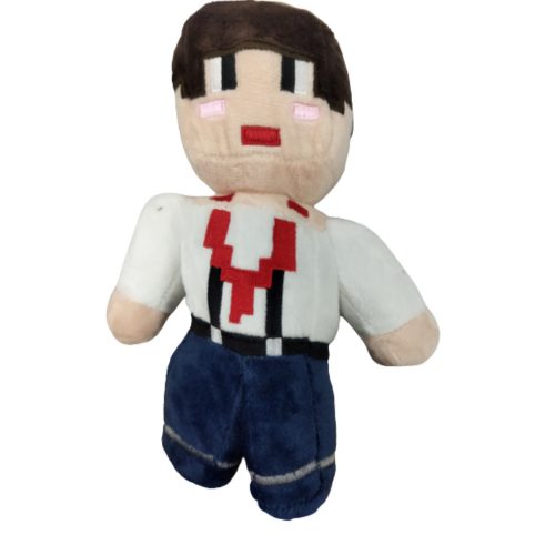 20 cm-es kék nadrágos ember plüss figura - Minecraft - ÚJ