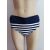 Női 40-es tengerészcsíkos, kék-fehér csíkos magasderekú bikinialsó - C&A - ÚJ