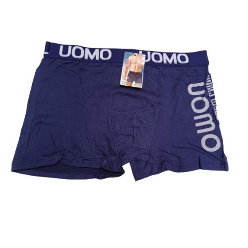 Férfi 3XL-es sötétkék feliratos boxer, alsónadrág - Uomo - ÚJ