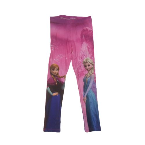 128-as pink mesefigurás leggings - Frozen, Jégvarázs - ÚJ