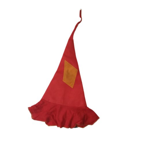54-56cm-es fejre piros csúcsos jelmezsapka