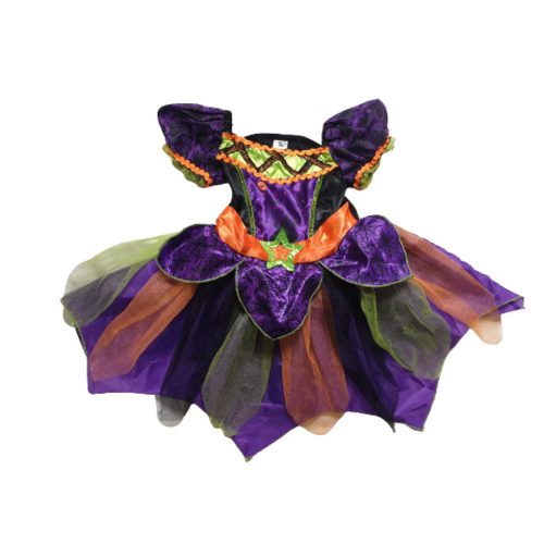 9-12 hónaposra lila-zöld denevéres boszorkány jelmez - Halloween - TU