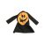 Narancssárga-fekete vicces halloween gumi maszk