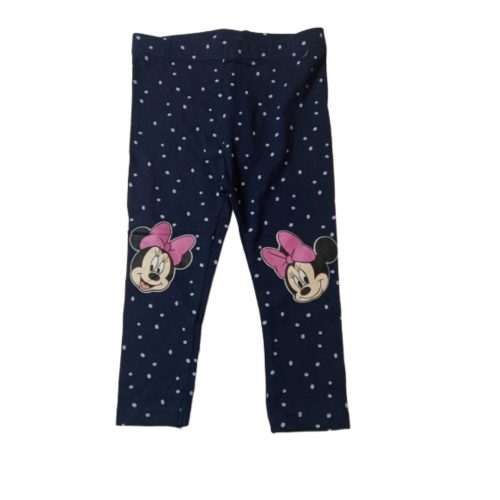 80-as sötétkék pöttyös leggings - Minnie Egér - ÚJ