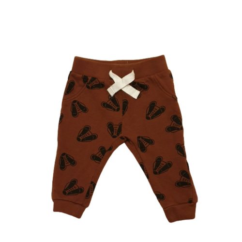 74-es barna állatkás pamutnadrág - Fox & Bunny
