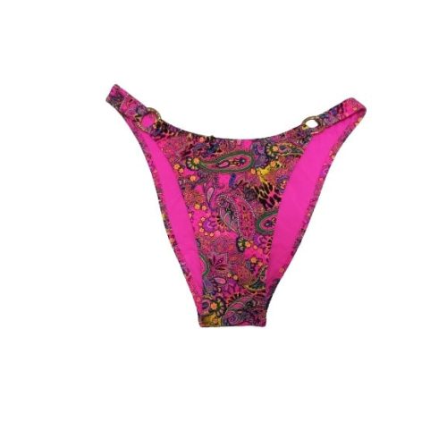 Női L-es rózsaszín mintás csillogó bikinialsó - Censored - ÚJ