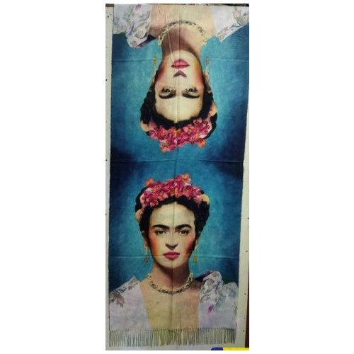 Nagyméretű kétoldalú festményes sál, kendő, stóla - Frida Kahlo, a festőnő - ÚJ
