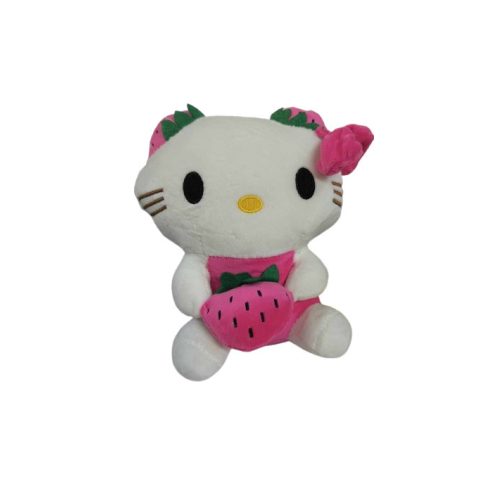20 cm-es epres plüss figura, pink - Hello Kitty - ÚJ