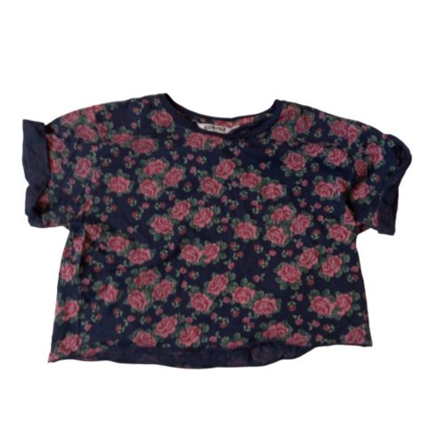 164-170-es kék alapon virágos top - New Look