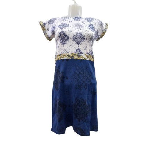 Női S-es kék-drapp elegáns ruha - Desigual 