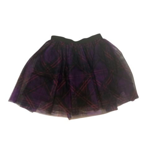 146-152-es lila-fekete kockás tüll szoknya - H&M