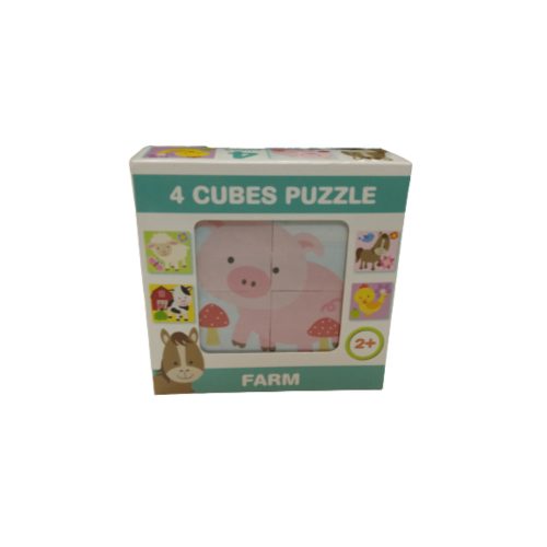 Házi állatos kocka puzzle - ÚJ