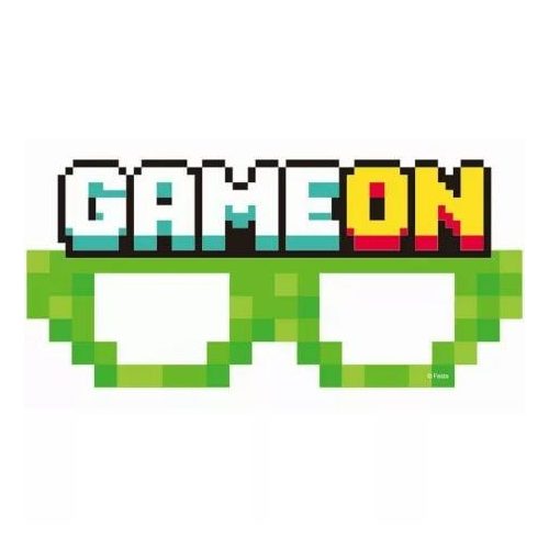 Game On papír maszk, álarc, szemüveg (Minecraft ihletésű) - ÚJ