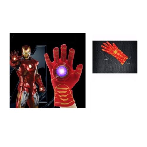 Világító, hangot adó kesztyű, 1 db - Ironman, Vasember  - ÚJ