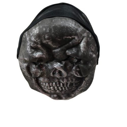 Ezüst-fekete koponya, habszivacs álarc (maszk) - Halloween - ÚJ