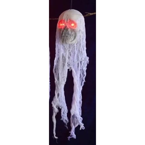 Világító szemű koponya - halloween dekoráció  - ÚJ