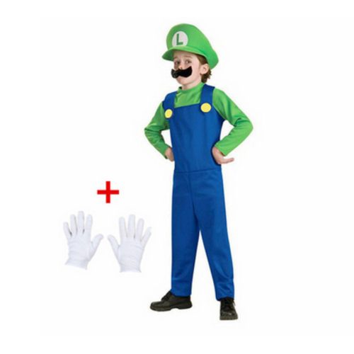 3-4 évesre (S) 4 részes Luigi jelmez - Super Mario - Nintendo - ÚJ