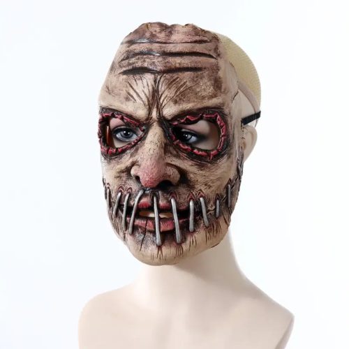 Horror gumi maszk, álarc, összevarrt szájú ember - Halloween - ÚJ