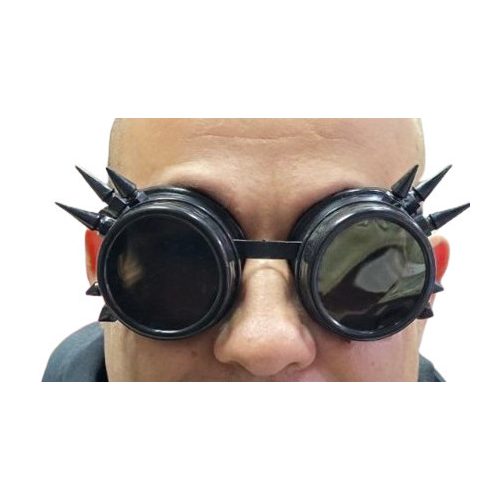 Fekete keretes steampunk jelmezkiegészítő, szemüveg - ÚJ