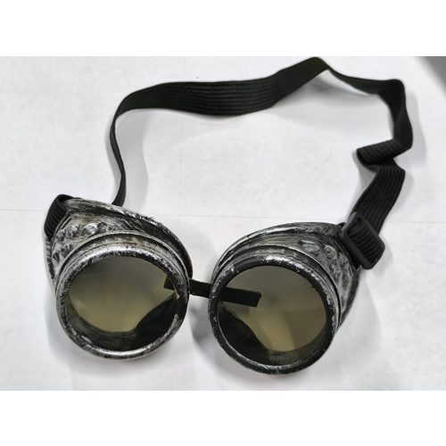 Steampunk jelmezkiegészítő, szemüveg, ezüst - ÚJ