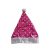 56-58 cm-es fejre pink csillogó csillagos Mikulás sapka - ÚJ