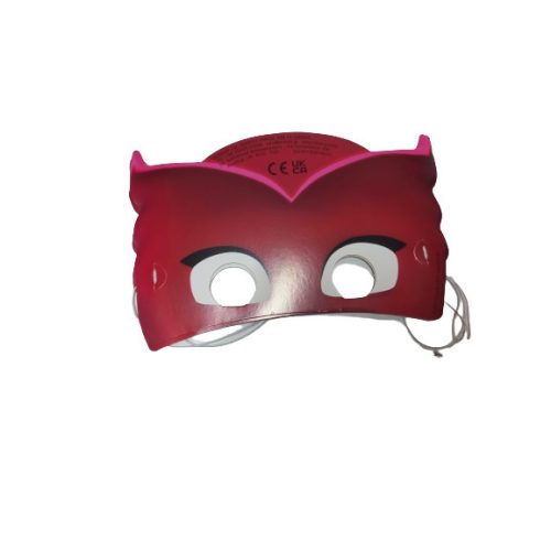 Piros bagoly papír maszk, álarc - Pizsihősök - PJ Masks - ÚJ