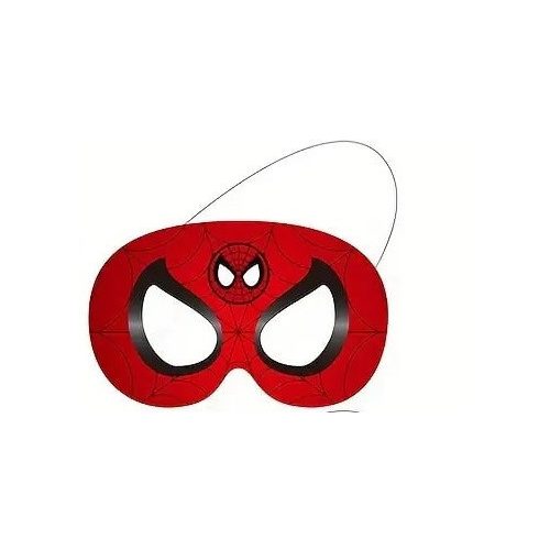 Piros papír maszk, álarc - Pókember - Spiderman - ÚJ