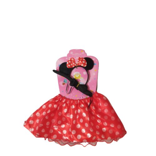 Piros Minnie egér jelmez szett, 4 részes - ÚJ