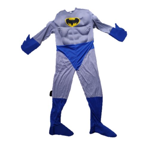 Kamasz méretű izmosított kék-szürke jelmez - Batman - ÚJ