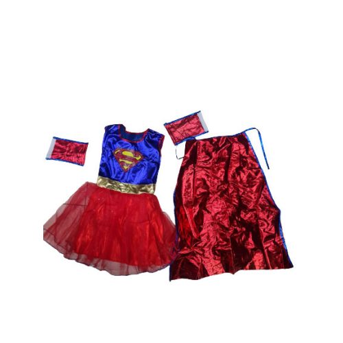 3-4 évesre Supergirl jelmezruha palásttal, csuklórátéttel (S) - Superman - ÚJ
