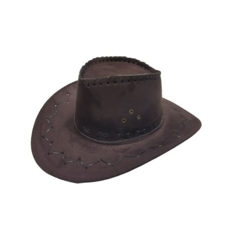 Sötétbarna sheriff, cowboy jelmez kalap, felnőttre vagy nagyobb gyerekre - ÚJ
