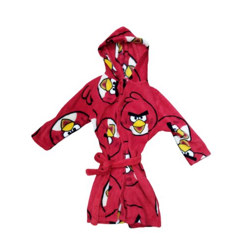 122-128-as piros szőrmés köntös, fürdőköpeny - Angry Birds - H&M