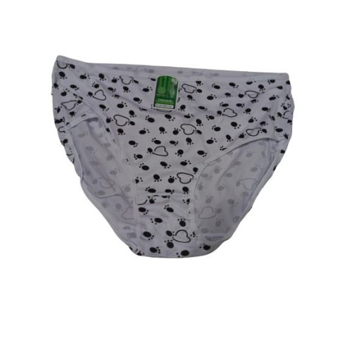 Női 4-5XL-es fehér szivecskés nagyméretű maxi bugyi - ÚJ