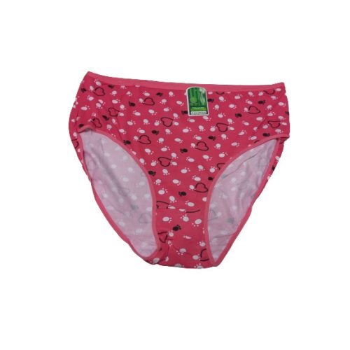 Női 4-5XL-es pink szivecskés nagyméretű maxi bugyi - ÚJ