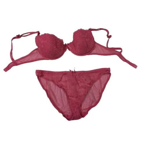 Málnaszínű csipkés alsónemű szett (85C, XL)