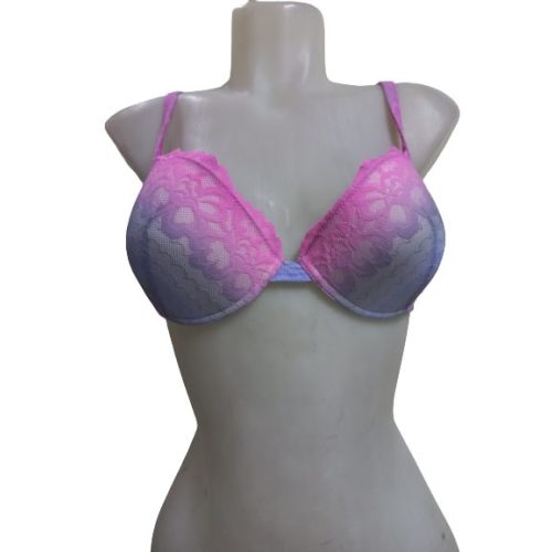 80/B rózsaszín-kék csipkés melltartó - Tezenis