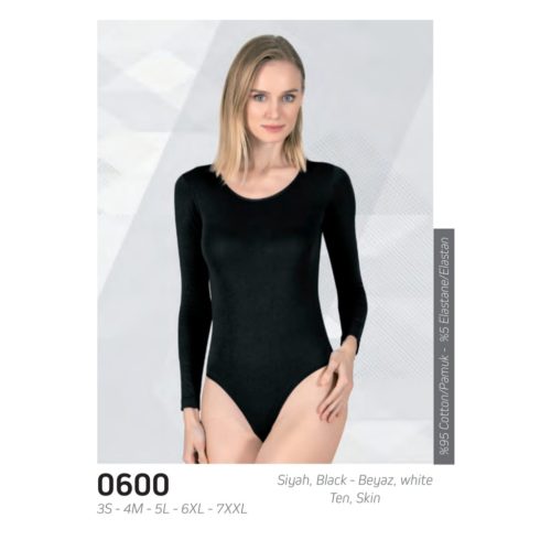 Női fekete hosszú ujjú body - Mr. Serdo - ÚJ