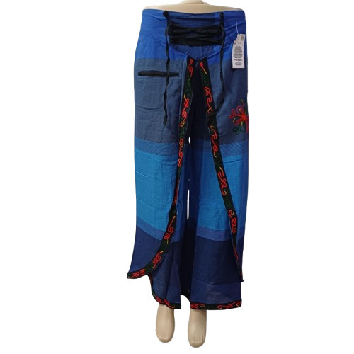 Női L-XL-es kék aladdinnadrág, háremnadrág, jóganadrág - Nini - ÚJ