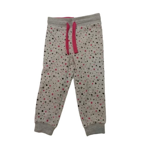 86-92-es szürke-pink pöttyös tréningalsó - Lupilu - ÚJ