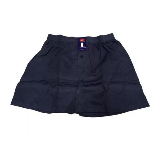 Férfi XXL-es fekete bordás anyagú gombos boxer, alsónadrág - Lordan  - ÚJ