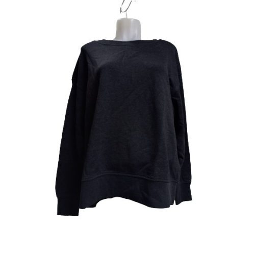 Női L-es sötétszürke bő szabású pamut pulóver - H&M