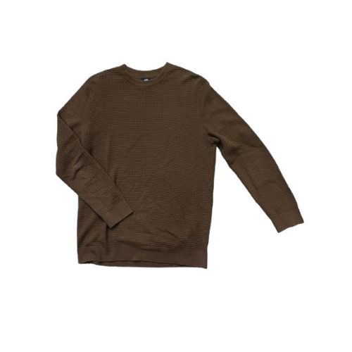Férfi L-es barna magában mintás pulóver - H&M