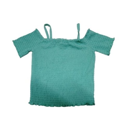 146-152-es zöld pántos gumírozott póló - H&M