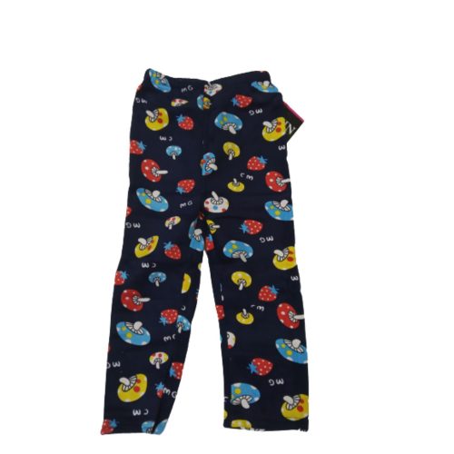 92-98-as sötétkék Párizsos, Eiffel tornyos szőrmével bélelet leggings - ÚJ