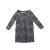 98-104-es fekete-fehér mintás fodros ruha - H&M