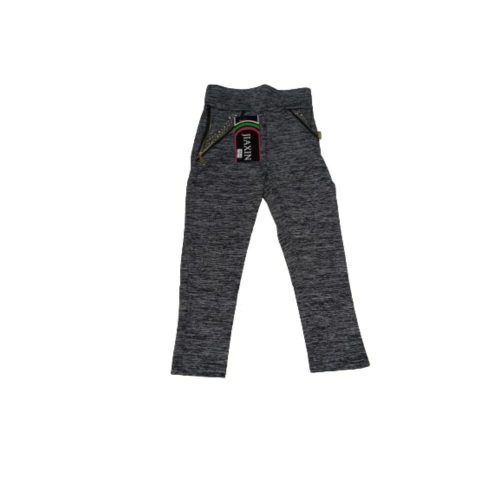 128-as szürke díszcipzáros leggings - ÚJ