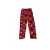 128-as piros mintás szőrmével bélelt leggings jellegű nadrág - ÚJ