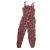 98-104-es piros-rózsaszín mintás nyári overall, playsuit - George